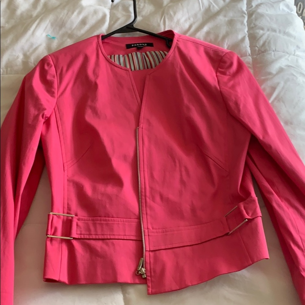 Fuschia Pink Skirt Suit